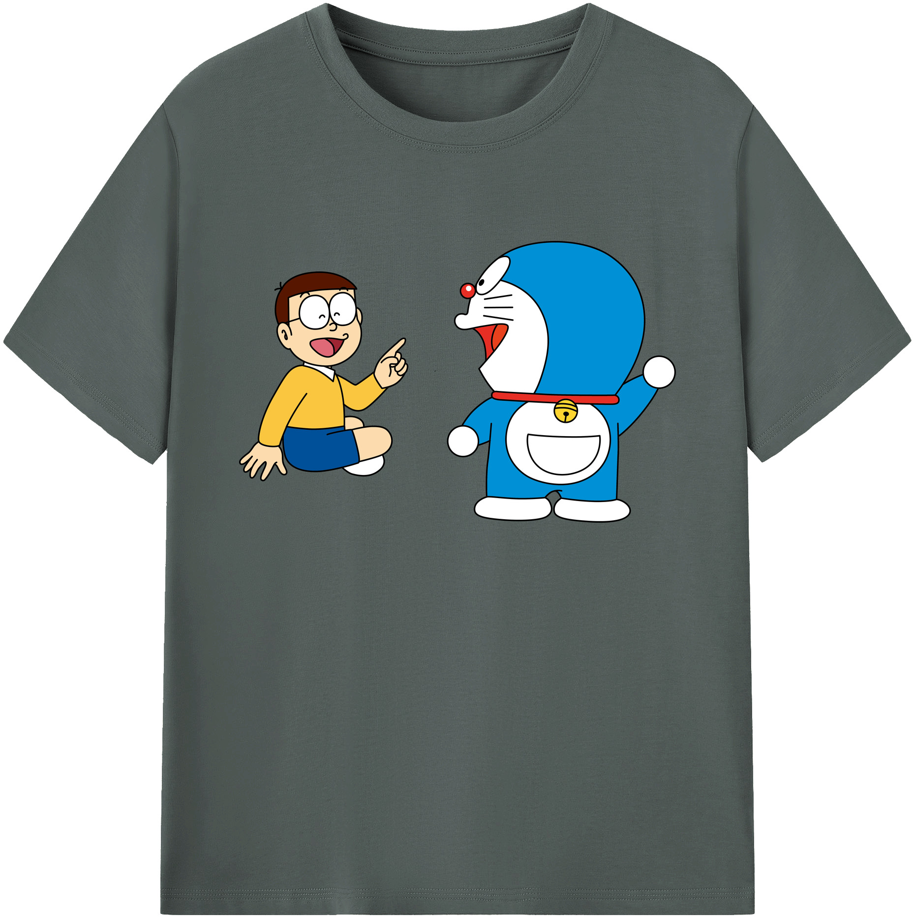 （画像用） ドラえもん Doraemon 綿100％ メンズ半袖Tシャツ｜肌触りやわらか＆通気性